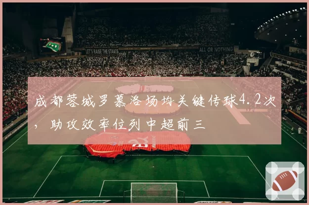 成都蓉城罗慕洛场均关键传球4.2次，助攻效率位列中超前三